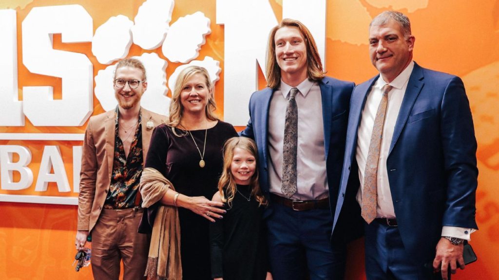 Trevor Lawrence with his family