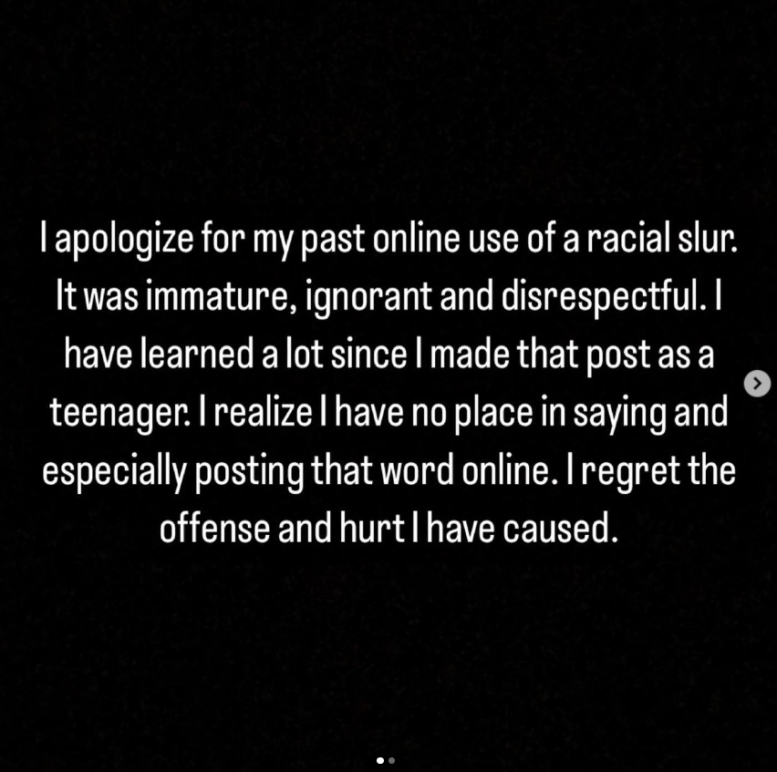 Kahiau Machado's Apology via Instagram Slide 1