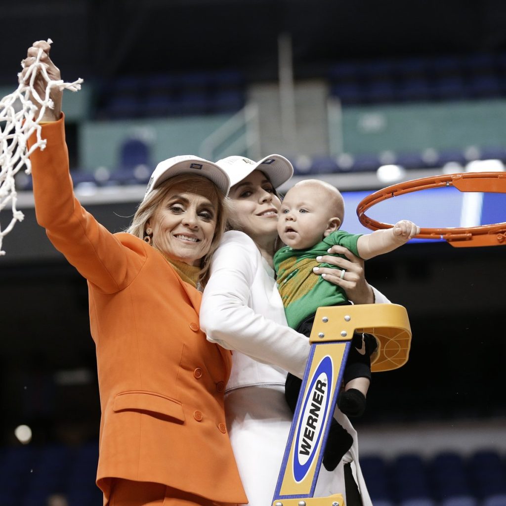 Kim Mulkey with her daughter and grandson